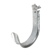 6" J Hook w/Angle Clip & Hammer on Flange (1/8" to 1/4")
